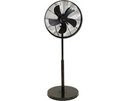 A-Flow Premium Black Ventilator staand - Statiefventilator - Ventilator Zwart - Kantelbaar en uitschuifbaar 3 Windsnelheden - Zelfdraaiend