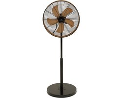 A-Flow Premium Woodlook Ventilator staand - Statiefventilator - Ventilator Hout - Kantelbaar en uitschuifbaar 3 Windsnelheden - Zelfdraaiend