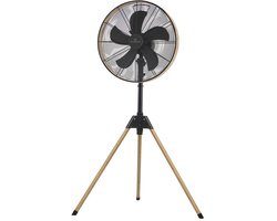 A-Flow Tripod Woodlook - Ventilator staand - Statiefventilator - Ventilator Hout - 3 Poot - Kantelbaar en uitschuifbaar - 3 Windsnelheden - Zelfdraaiend