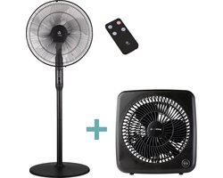 AirKing combideal - Statiefventilator - 3 Standen AKSF3IN1BK + AirKing - Tafelventilator - Zwart