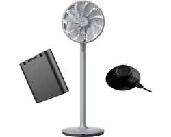AirKing Statiefventilator INCLUSIEF batterij en dock - Extreem Stil en energiezuinige ventilator