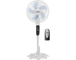 Auronic Statiefventilator - Vloerventilator - Luchtkoeler - Staande Ventilator met Afstandsbediening - Timer - Stille Ventilator - Fan - 50W - 53dB - Wit