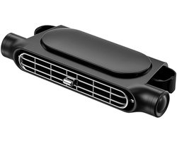 Autoventilator voor stoelkoeling, USB-hoofdsteunventilator voor in de auto, geschikt voor voor- en achterstoelen, ventilator voor de achterbank, draagbare autoventilator met 3 snelheden