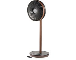DOMO DO8155 Statiefventilator Wood Style - ECO ventilator - 3D Oscillatie – Afstandsbediening – Super Stil - Ø 33cm