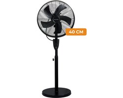 Evolar Statiefventilator - 40 cm / 16 Inch - Ventilator Staand 50W - 3 Standen - Rotatiefunctie - EVO-16MSFBL
