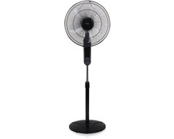 Extra stille digitale ventilator staand - Tristar VE-5880 -   Stille Statiefventilator- DC motor - Ventilatoren met afstandsbediening - Geschikt voor slaapkamer - 40 cm - zwart - 24 verschillende luchtstroomsterktes - draaifunctie