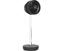 HOMCOM - Ventilator - hoogte verstelbaar - 56 dB - Aluminium - Zwart