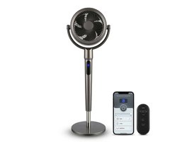 Komodo Aero Statiefventilator met Afstandsbediening – 8 Snelheden – Timer 1-8 uur – 3 Modi – Horizontale & Verticale Oscillatie – Verstelbare Hoogte – Zwart