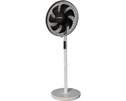 Luvego® Statief Ventilator Staand met Afstandsbediening - Stille Ventilatoren - Diverse Standen & Timer - 40CM - Zwart/Wit