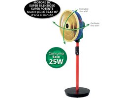 Macom Enjoy & Relax Colour Fan Zwart, Blauw, Groen, Rood, Geel