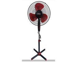 Rosberg - statiefventilator - 2 stuks!! - zwart / Bordeaux - 40 cm - staande ventilator