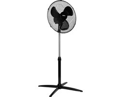 Statiefventilator 40 cm – 45W – 3 Snelheden – 85° Oscillatie – In Hoogte Verstelbaar – Tristar VE-5756 – Zwart