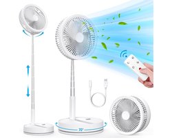 Statiefventilator Staand - Tafelventilator - Torenventilator - Verstelbaar - Wit