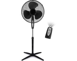 Statiefventilator Tristar VE-5899 - Ventilator Staand - Diameter 40 centimeter - Afstandsbediening en Timerfunctie - Drie verschillende snelheidsstanden - In hoogte verstelbaar - Zwart