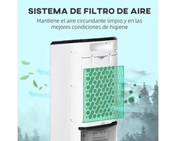 TEKROA® Mobiele Airco - Aircooler / Luchtkoeler - Draagbare Airconditioner - 3-in-1 Airco, Ventilator & Ontvochtiger - 7L Watertank - voor 20 m² - met Afstandsbediening & 24-uurs Timer - 50 dB - Inclusief Wieltjes - Wit