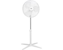 Ventilator Staand - Tristar VE-5755 Statiefventilator met 3 snelheidsstanden, Ventilator - 85° graden draaifunctie - in hoogte verstelbaar - Ø 40 cm, 45 Watt - Wit