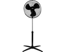 Ventilator Staand - Tristar VE-5756 Statiefventilator met 3 snelheidsstanden, Ventilator - 85° graden draaifunctie - in hoogte verstelbaar - Ø 40 cm, 45 Watt - zwart