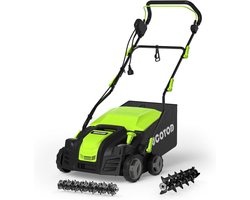 2-in-1 Elektrische Ontthatcher en Verticuteermachine met 33 cm en 4-Positie Hoogteverstelling