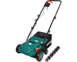 Elektrische gazonverticuter en beluchter met opvangzak en snijhoogtes