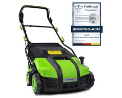 Elektrische verticuteermachine 1800 watt met 40 cm werkbreedte en grote opvangmand voor een gezond gazon