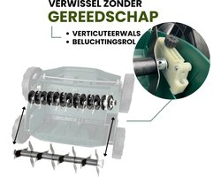Gartenmeister Elektrische verticuteermachine en beluchter - GMEVL 1800W - Maaibreedte 38 cm - 40 L opvangzak