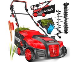 MASKO® Verticuteermachine 2in1 1800W Elektrische Verticuteerder 40cm Maaibreedte en 55L opvangbak, Gazonbeluchter