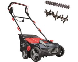 Scheppach Elektrische Verticuteermachine & Beluchter SC38 - 1600W - 38cm werkbreedte en tot 12mm werkdiepte - voor gazons tot 700m²