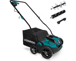 VONROC Elektrische verticuteermachine - gazonbeluchter – 1300W – maaibreedte 320 mm – 4 dieptestanden (12/9/6/3 mm) – incl. 35L. opvangbak