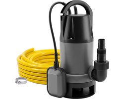 123pompen® Vuilwater Dompelpomp 8000 l/u – Automatische Vlotterschakelaar – Inclusief 12,5 m Flexibele Tuinslang 1” (25 mm) Anti-Knik – Waterpomp voor Kelder, Bouwput en Vijver