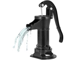 Antieke waterpomp - Gietijzeren handpomp voor tuin, vijver en bron - Opvoerhoogte 7,6 m - NPT 3,2 cm aansluiting - Zwart