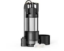 Dompelpomp met droogloopbeveiliging + vlotterschakelaar – 1200 W – 6000 l/u – tot 7 m – Opvoerhoogte 40 m – Waterpomp met automatische schakeling