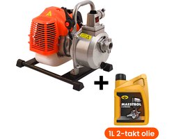 Kibani Waterpomp 15.000 Liter p/uur incl. 1 liter 2-takt olie - 52 cc 2-takt Benzine Motor - 3000 Toeren/Minuut