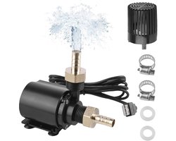 Male Thread Water Pump - Submersible Pump - 500 l/h - 4 W - Mini Water Pump - Small Fountain Pump met 1.5 m Kabel - 2 Messing Mondstukken - Filterpomp voor Aquarium