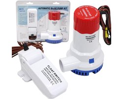 Niet-automatische bilgepomp 12V 1500 GPH | Stille elektrische boorpomp inclusief schakelaar