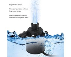 Waterfontein Pomp - Zonnepaneel Pomp Set - 50W Solar Waterpomp voor 24 Uur Gebruik - Met Schakelaar en Aanpassing voor Vogels en Vissen