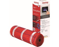 1.0m² StickyMat 200W/m² Elektrische vloerverwarming mat | WARMUP | + Gratis ELEMENT WiFi thermostaat ZWART