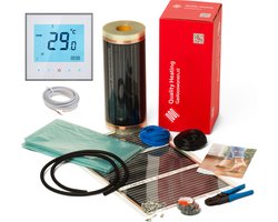 17,0M² 2380Watt Vloerverwarming elektrisch onder laminaat en hout set Wit