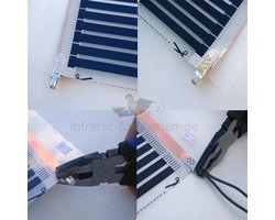 220 watt/m² Wand- en Plafondverwarming - Infrarood Verwarmingsfolie 1m x 2,5m