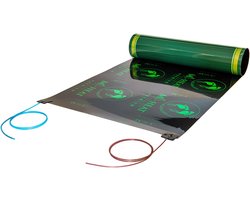 2,5m Elektrische Verwarmingsfolie 130W/m² voor Zwevende Vloer | 50cm Breed | Dunne Infrarood Vloerverwarming