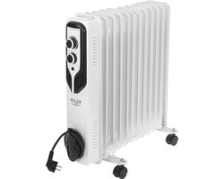 Adler AD 7817 - Kachel - Olie elektrisch Kachel - 11 ribs - vermogen 2500W, 3 verwarmingsniveaus - Wit