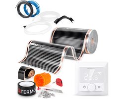 Complete Infrarood Verwarmingsfolie Set 3m² (80W/m²) - Zelfmontage Vloer-, Wand- of Plafondverwarming