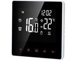 Digitale thermostaat 16A met touchscreen en LCD-display voor elektrische vloerverwarming