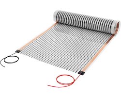 Dunne Carbon Verwarmingsfolie 50 cm Breed - 12V Laagspanning - 130W/m² Infrarood Verwarming