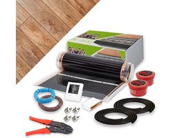 Elektrische Vloerverwarming 130W/m² Compleet Set 1,0m² met WiFi Thermostaat - Voor Laminaat en Parket