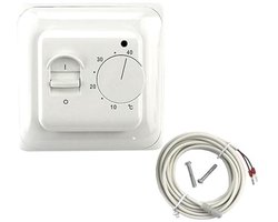 Elektrische Vloerverwarming Thermostaat - Handmatige Controller met Bodemsensor - Programmeerbare Ruimtermostaat