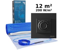 Elektrische vloerverwarmingsset 12 m², 200 W/m² + MST-9n thermostaat