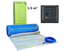 Elektrische vloerverwarmingsset 1,5 m², 170 W/m² + MST-10 Thermostaat, Grand Meyer