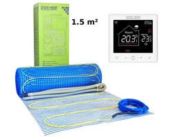 Elektrische vloerverwarmingsset 1,5 m², 170 W/m² + SN-10 Thermostaat, Grand Meyer