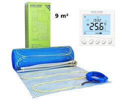 Elektrische vloerverwarmingsset 9 m², 170 W/m² + W350 Thermostaat, Grand Meyer