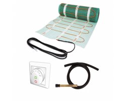 ETHERMA vloerverwarmingsmat 1m² 150W incl. thermostaat en 3 meter aansluitkabel (60060)